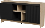 Cama Meble Cama PORTO 2D chest of drawers 150x38x77 oak/black