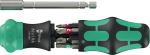 Wera Kraftform Kompakt 28 RA 1, bit set black/green, 6-piece, 1/4", with ratchet function and stainless steel bit holder