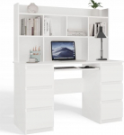 Top E Shop KUBA Desk Set + Extension Piece, White