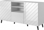 Cama Meble ABETO chest of drawers 150x42x82 white glossy