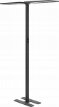 Beliani Lampa podłogowa Beliani Lampa podłogowa LED metalowa czarna SCULPTOR