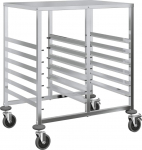 Vidaxl W&oacute;zek na tace z 12 pojemnikami GN 75x55x87 cm Stal nierdzewna