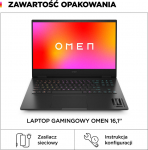 HP Omen 16-wf1183nw - Core i7-14700HX | 16,1"-FHD-165Hz | 16GB | 512GB | no Os | RTX4070 | Shadow black