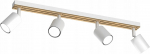 Luminex Terra 9983 listwa plafon lampa sufitowa 4x8W GU10 biały/drewniany