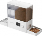 Rojeco 2 in 1 Pet Water Fountain 3.5L & Feeder 5L Button Verson (white)