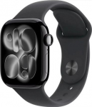 Apple Watch Series 11 GPS + Cellular 46mm Jet Black Alu Case, Black Sport Band M/L EU MFC44