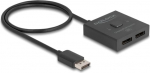 Delock DisplayPort Switch 2 > 1 bidirectional 8K (black, 50cm)