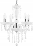 Beliani Lampa wisząca Beliani Żyrandol akrylowy biały KALANG