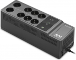 APC Back-UPS 650VA 230V 1 USB charging port - (Offline-) USV puhvertoiteallikas (UPS) Ooteseisund (v&otilde;rgust v&auml;ljas) 0,65 kVA 400 W 8 vahelduvvoolu kontakt