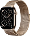 Apple Watch Series 11&nbsp;GPS + Cellular 42mm&nbsp;Gold Titanium Case with Gold Milanese Loop