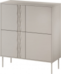Cama Meble 4D chest of drawers TRESSE 100x40x110 cashmere matt