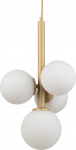 Sigma Perla 33606 lampa wisząca zwis białe kule ball 4x12W G9 biała/beżowa