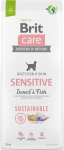 Brit Care Dog Sustainable Sensitive Insect & Fish - dry dog food - 12 kg