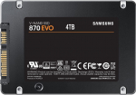 Samsung SSD 870 EVO 4000 GB, SSD form factor 2.5", SSD interface SATA III, Write speed 530 MB/s, Read speed 560 MB/s