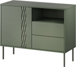 Cama Meble 1D2S TRESSE chest of drawers 100x40x75 matte green