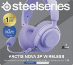 Steelseries Słuchawki SteelSeries Słuchawki do gier | Arctis Nova 3PW | Bluetooth | Over-Ear | Mikrofon | Noise canceling | Bezprzewodowe | Lavender