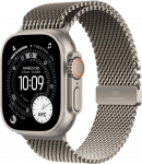 Apple Smartwatch Apple Watch Ultra 3 GPS + Cellular 49mm Natural Titanium / Titanium Milanese Loop L Szary  (MF0E4QR/A)