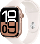 Apple Watch Series 10 GPS 46 mm Rose Gold Aluminium Case with Light Blush Sport Band - S/M