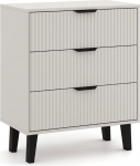 Top E Shop SCANDI 3S SLIM CHEST OF DRAWERS, CASHMERE COLOUR