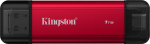 Kingston Technology Dual Portable 1 TB USB Type-A / USB Type-C 3.2 Gen 2 (3.1 Gen 2) Must, Punane