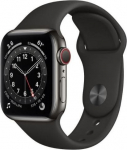 Apple Smartwatch Apple Watch 6 GPS + Cellular 40mm Gray Steel Black Sport Czarny (M06X3WB/A)
