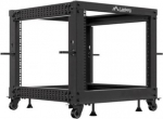 Lanberg Open rack 19 inches 9U 600x600-1100 adjustable black