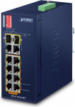 Planet Przełącznik indukcyjny IFGS-1022HPT 8x 100Mb PoE +2 Giga/SFP