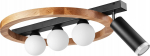 Lamkur Otis 49144 plafon lampa sufitowa 1x15W E27 3x5W G9 dąb/czarny