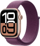 Apple Watch Series 10 GPS 42 mm Rose Gold Aluminium Case with Plum Sport Loop