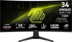 MSI MAG 346CQ PC lamekuvar 86,4 cm (34") 3440 x 1440 pikslit UltraWide Dual Quad HD LCD Must