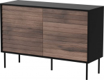 Cama Meble Cama CORTINA 1D3S chest of drawers 120x40x81 black/walnut
