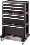 Keter Tool Rack on wheels 6 drawers Black