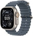 Apple Smartwatch Apple Watch Ultra 3 GPS + Cellular 49mm Natural Titanium / Ocean Band Niebieski  (MEWH4QC/A)