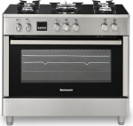 Ravanson KWGE-K90 Glass Inox gas-electric cooker