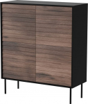Cama Meble Cama 4D CORTINA chest of drawers 102x40x118 black/walnut