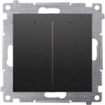 Kontakt-Simon Simon 54 GO Sterownik przyciskowy oświetleniowy - 2 wyjścia 5A sterowany smartfonem WiFi 230V (moduł) czarny mat DEW2W.01/49