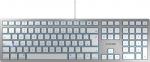 Cherry Klawiatura Cherry CHERRY KC 6000 SLIM FOR MAC klawiatura USB AZERTY francuski Srebrny