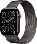 Apple Watch Series 11&nbsp;GPS + Cellular 46mm&nbsp;Slate Titanium Case with Slate Milanese Loop S/M