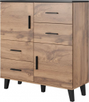 Cama Meble Cama sideboard LOTTA 110 2D4S wotan oak/mat black