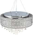 Beliani Lampa wisząca Beliani Żyrandol metalowy 6-punktowy srebrny BARBEIRA