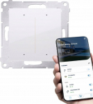 Kontakt-Simon Simon 54 GO Sterownik przyciskowy oświetleniowy - 2 wyjścia 5A, sterowany smartfonem WiFi 230V (moduł) biały DEW2W.01/11