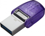 Kingston Technology DataTraveler microDuo 3C USB-v&auml;lkm&auml;lu 256 GB USB Type-A / USB Type-C 3.2 Gen 1 (3.1 Gen 1) Roostevaba teras, Lilla