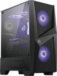 MSI MAG FORGE 100M Mid Tower Gaming Computer Case 'Black, 2x 120mm ARGB PWM Fan, 1x 120mm Fan, 1-6 ARGB Hub, Mystic Light Sync, Tempered Glass Panel, ATX, mATX, mini-ITX'