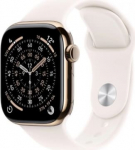 Apple Watch Series 11&nbsp;GPS + Cellular 42mm&nbsp;Gold Titanium Case with Light Blush Sport Band - S/M