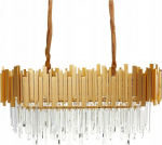 Beliani Lampa wisząca Beliani Żyrandol metalowy złoty GARCIA