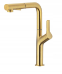 KFA Bateria kuchenna KFA 6623-220-31 / / DUERO DESIGN / BATERIA KUCHENNA ZLEW STOJĄCA Z WYCIĄGANĄ WYLEWKĄ I OBROTOWĄ WYLEWKĄ 2 FUNKCYJNĄ, PVD ZŁOTY SZCZOTKOWANY /