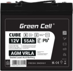 Green Cell Battery AGM VRLA 12V 55Ah IP54