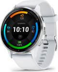 Garmin Venu 3 3.56 cm (1.4") AMOLED 45 mm Digital 454 x 454 pixels Touchscreen Silver, White Wi-Fi GPS (satellite)