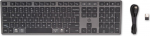 HP 720 Multi-Device Rechargeable Wireless Keyboard klaviatuur Kodu/kontor USB + Bluetooth QWERTY Inglise Must