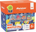 Marioinex Mini Waffle City Police Station Building Blocks, 280 pieces